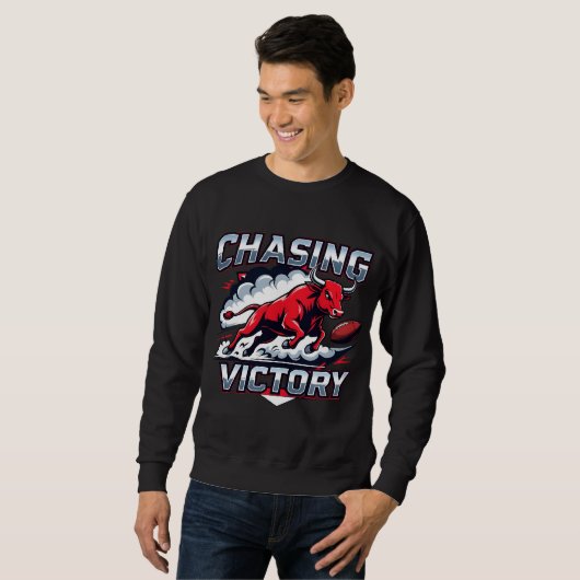 Amerikaanse Football Chasing Victory Sweatshirt (Voorkant volledig)