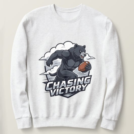 Amerikaanse Football Chasing Victory Sweatshirt (Design voorkant)