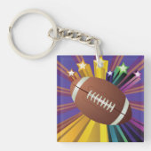 Amerikaanse Football Color Rays Sleutelhanger (Voorkant)