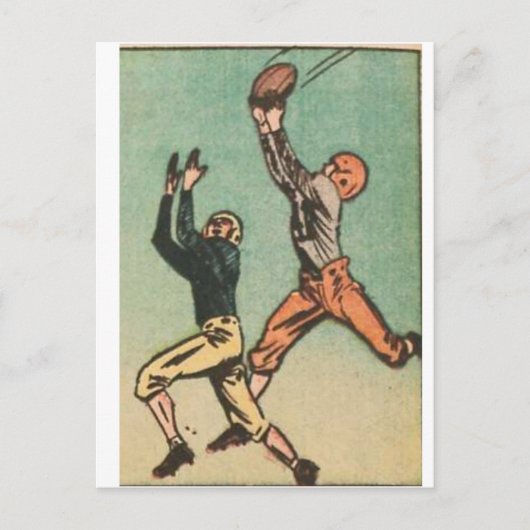 Amerikaanse Football  comic cutout Briefkaart (Voorkant)