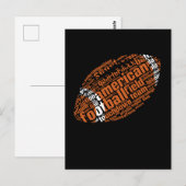 Amerikaanse Football Creative Ball Briefkaart (Voorkant / Achterkant)