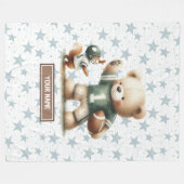 Amerikaanse Football Deken voor Baby Boy Verjaarda (Voorkant (Horizontaal))