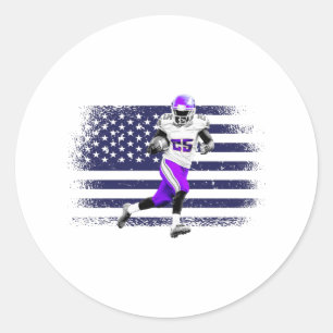 Amerikaanse Football Fan Jersey Shirt Verenigde St Ronde Sticker
