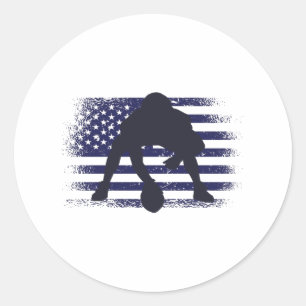 Amerikaanse Football Fan Jersey Shirt Verenigde St Ronde Sticker