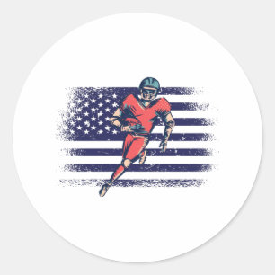 Amerikaanse Football Fan Jersey Shirt Verenigde St Ronde Sticker