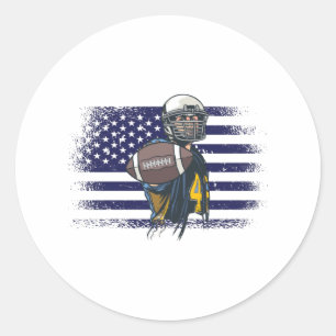 Amerikaanse Football Fan Jersey Shirt Verenigde St Ronde Sticker