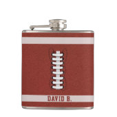 Amerikaanse Football Fan Name Tailgate Party Flask Heupfles (Voorkant)