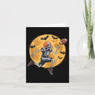 Amerikaanse Football Fan Skeleton Halloween Mannen Kaart