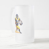 Amerikaanse Football Frosted Glass Mok (Voorkant links)