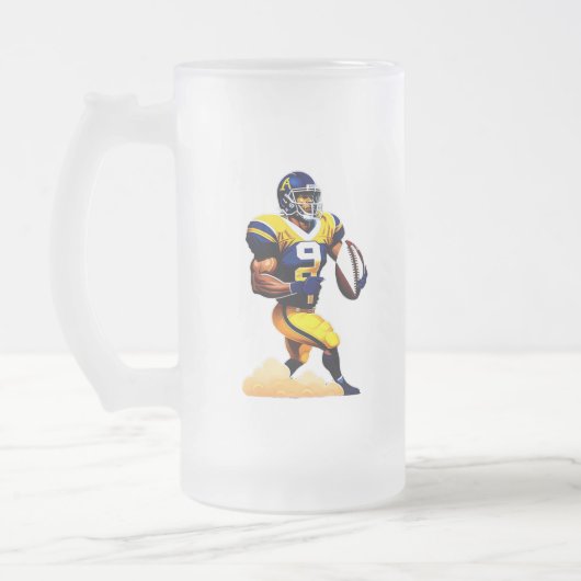 Amerikaanse Football Frosted Glass Mok (Links)