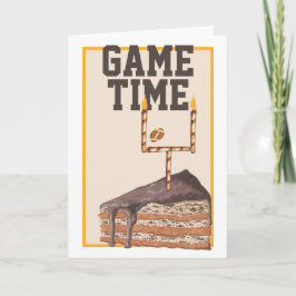 Amerikaanse Football Game Time Choc Cake Birthday Kaart