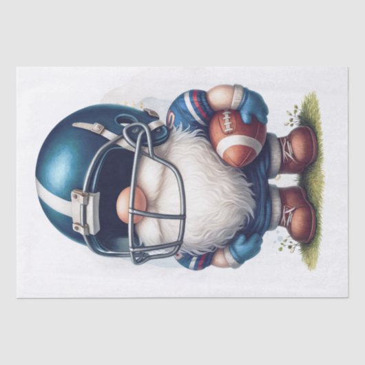 Amerikaanse Football Gnome Tissuepapier (Voorkant)