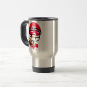 Amerikaanse Football Gnomen Travel Mug Reisbeker (Voorkant links)