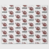 Amerikaanse Football Gridiron Ball Birthday Name Cadeaupapier (Vlak)