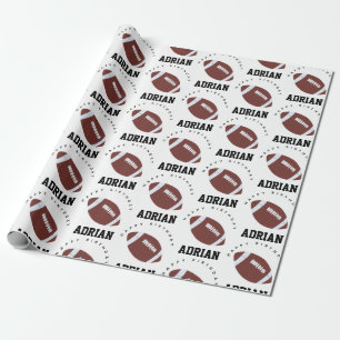 Amerikaanse Football Gridiron Ball Birthday Name Cadeaupapier