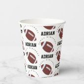 Amerikaanse Football Gridiron Ball Birthday Party Papieren Bekers (Achterkant)