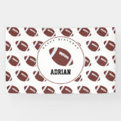 Amerikaanse Football Gridiron Ball Birthday Party Spandoek (Horizontaal)