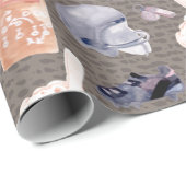 Amerikaanse Football Grijze textuur | Patroon Cadeaupapier (Rol Hoek)