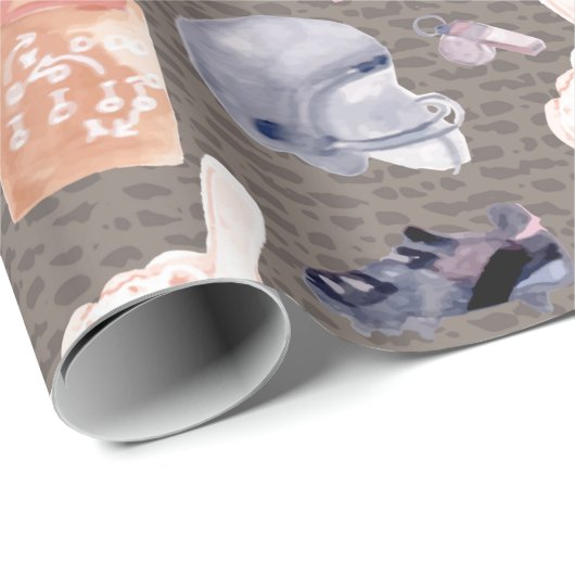 Amerikaanse Football Grijze textuur | Patroon Cadeaupapier (Rol Hoek)