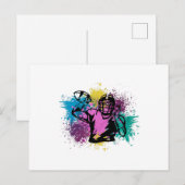 Amerikaanse Football Grungy Color Splashes Briefkaart (Voorkant / Achterkant)