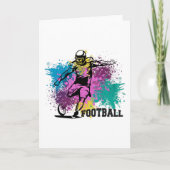Amerikaanse Football Grungy Color Splashes Kaart (Voorkant)