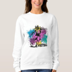 Amerikaanse Football Grungy Color Splashes Trui
