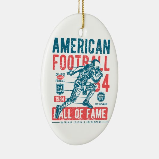 Amerikaanse Football Hall of Fame Keramisch Ornament (Rechts)