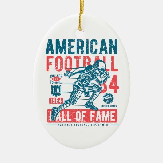 Amerikaanse Football Hall of Fame Keramisch Ornament (Voorkant)
