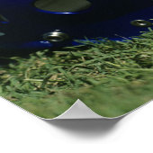 Amerikaanse football helm in gras, close-up poster (Hoek)