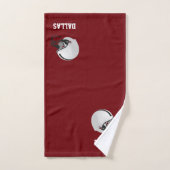 Amerikaanse Football Helm & Tekst op Maroon Bad Handdoek (Handdoek)