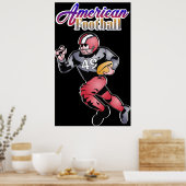Amerikaanse Football Illustratie Poster (Keuken)