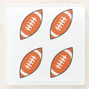 Amerikaanse football illustratiepatroon gooi pillo glazen onderzetter