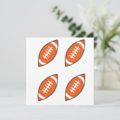 Amerikaanse football illustratiepatroon gooi pillo kaart (Staand voorkant)