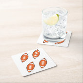 Amerikaanse football illustratiepatroon gooi pillo kartonnen onderzetters (Insitu)