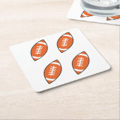 Amerikaanse football illustratiepatroon gooi pillo kartonnen onderzetters (Schuin)