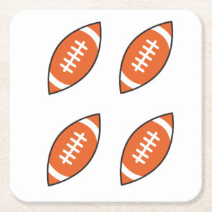 Amerikaanse football illustratiepatroon gooi pillo kartonnen onderzetters