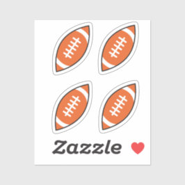 Amerikaanse football illustratiepatroon gooi pillo sticker