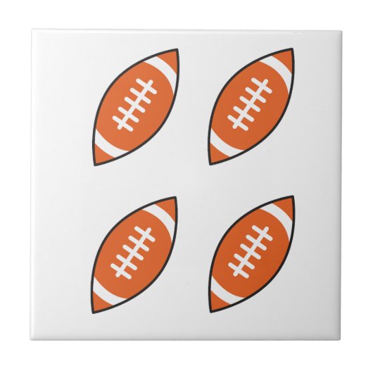 Amerikaanse football illustratiepatroon gooi pillo tegeltje (Voorkant)