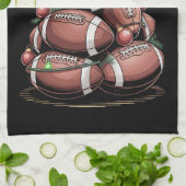 Amerikaanse Football kerstboom kerstpyjama Theedoek (Gevouwen)