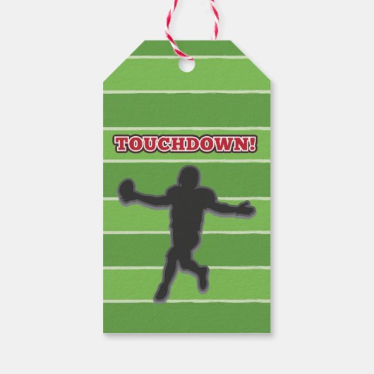 Amerikaanse Football Kinder of volwassen verjaarda Cadeaulabel (Achterkant)