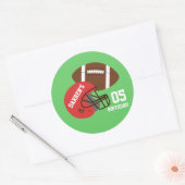 Amerikaanse Football Kinderen Birthday Ronde Sticker (Envelop)