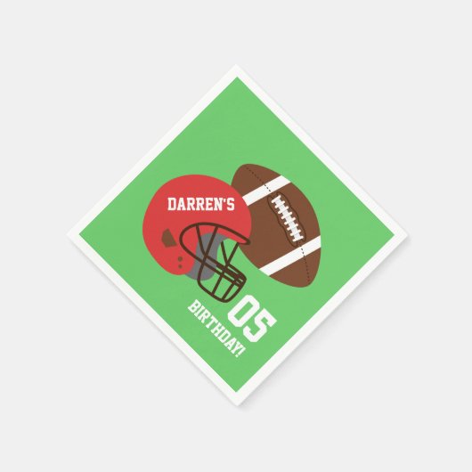 Amerikaanse Football Kinderen van Birthday Servet (Hoek)