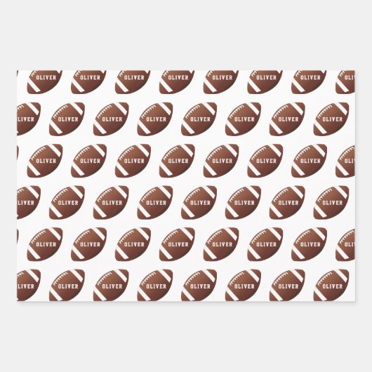 Amerikaanse Football kogelpatroon kinderen Birthda Inpakpapier Vel (Voorkant 3)