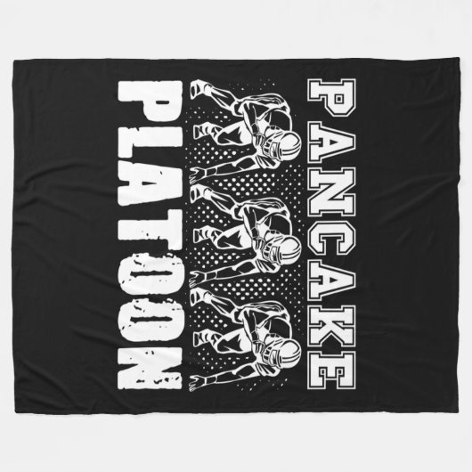 Amerikaanse Football Lineman Pancake Platoon Playe Fleece Deken (Voorkant (Horizontaal))
