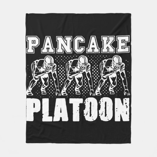 Amerikaanse Football Lineman Pancake Platoon Playe Fleece Deken (Voorkant)