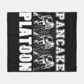 Amerikaanse Football Lineman Pancake Platoon Playe Fleece Deken (Voorkant (Horizontaal))