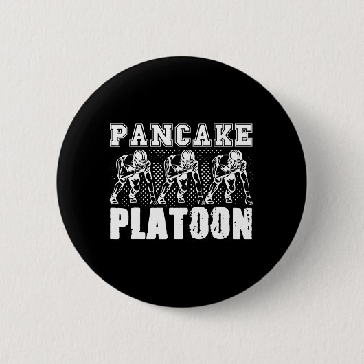 Amerikaanse Football Lineman Pancake Platoon Playe Ronde Button 5,7 Cm (Voorkant)