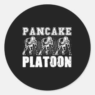 Amerikaanse Football Lineman Pancake Platoon Playe Ronde Sticker