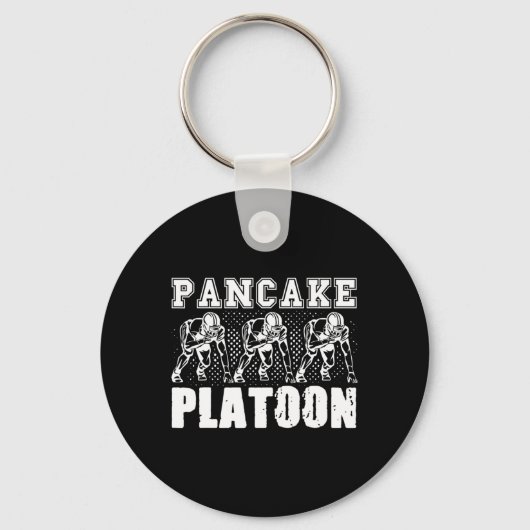 Amerikaanse Football Lineman Pancake Platoon Playe Sleutelhanger (Voorkant)