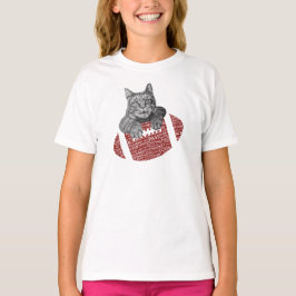 Amerikaanse Football Loving Cat T-shirt